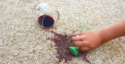wine on carpet